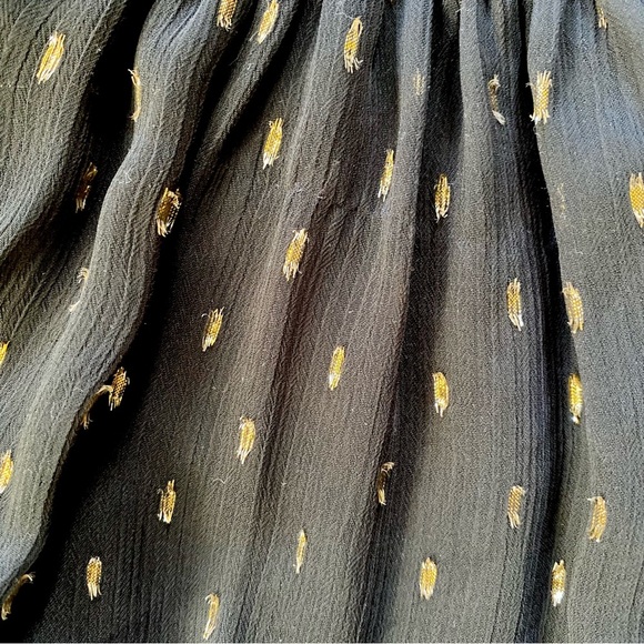 Taylor NWT Black & Gold Foil Dot Dress Size 2 - Picture 10 of 10